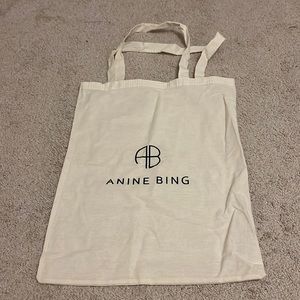 ANINE BING COTTON CANVAS REUSABLE TOTE‎ BAG 14 x 19